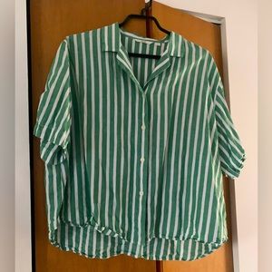 GUC Cuban style short sleeve linen button up